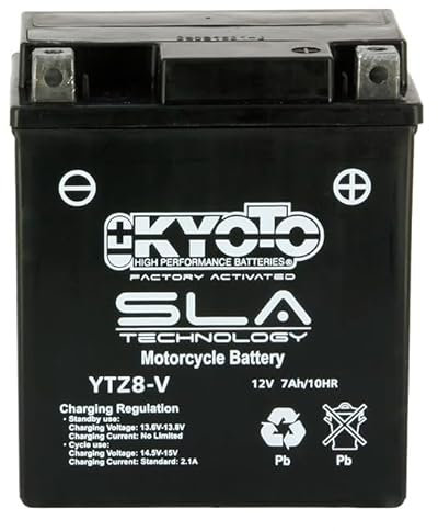 YTZ8V KYOTO Batterie préchargée prête à l'emploi compatible avec Yamaha YPR 400 X-MAX ABS, 2018/2020 YPR 125 X-MAX ABS 2018/2020