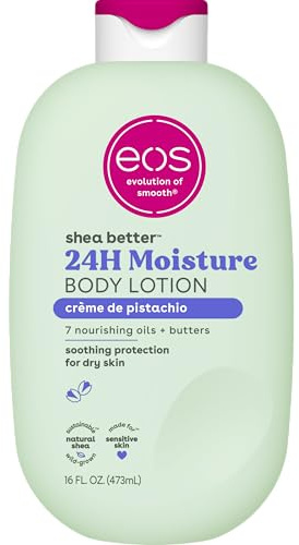 eos Shea Better Body Lotion – Crème de Pistachio 24-Stunden-Feuchtigkeitspflege · Leicht & nicht fettend · Mit natürlicher Sheabutter · 473 ml (16 fl oz)