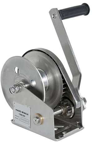 DECAKE 1200 lbs Edelstahl Handwinde, Edelstahl -Handwinde mit automatischer Bremse - tragbare Kurbel -Handwinde für das Heben und Traktion von Frachthandeln