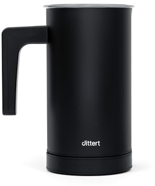 dittert Milchaufschäumer elektrisch – 4-in-1: Warmer & Kalter Milchschaum, Aufwärmen, 360°-Basis, 500W, Edelstahldesign, Serie ONE in dittert DARK