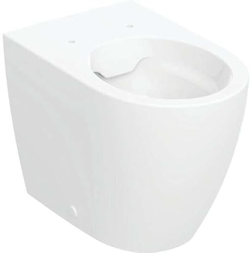 Geberit iCon Stand-WC, Tiefspüler, spülrandlos, verdeckte Befestigung, 502.382.00.8, Farbe: Weiß, mit KeraTect