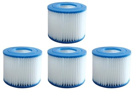ZWFYJEWU Ersatz-Poolfilter Typ VI, Kompatibel Mit Flowclear-Filter Der Größe VI, Kompatibel Mit Cartridge Lay-Z-Spa, Kompatibel Mit Intex, Filter(4pcs)