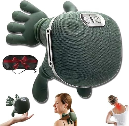 Masseur de cou, Massage Master pour les épaules, coussin relaxant cervical, masseur shiatsu dos et cou, coussin de massage électrique pétrissage, réglage à 3 vitesses avec chaleur