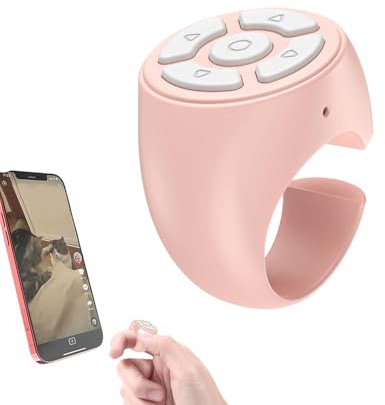 2 Pack Wireless Finger Scroller Ring Fingertip Wireless Remote Control Selfie Button Handy Controller With Camera Remote Shutter For Smartphones Tablet School Car Home Travel Camping