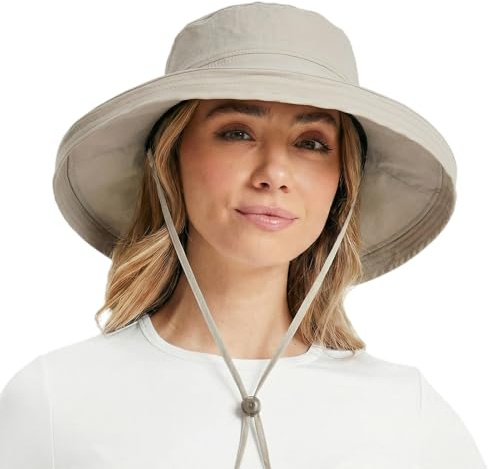 TOP-EX Damen Pferdeschwanz Sonnenhut, Faltbarer UPF 50 Fischerhut, kühlend | UVCoolix™, kühlendes Schweißband, UPF 50 Sonnenschutz, luftige Mesh-Einsätze, verstellbares Kinnband, platzsparend verstaubar