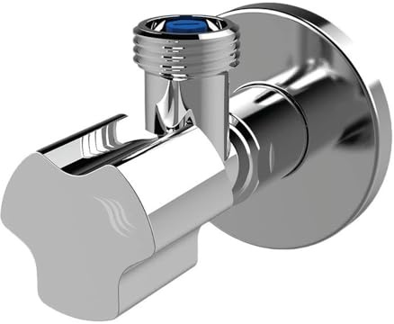Elegant Chrome Plated Angled Water Valve for Toilet 1/2 x 1/2 BSP