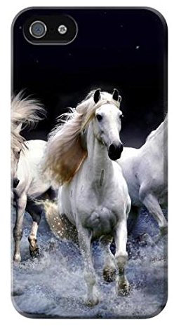 White Horse Case Cover Custodia per IPHONE 5 5S SE