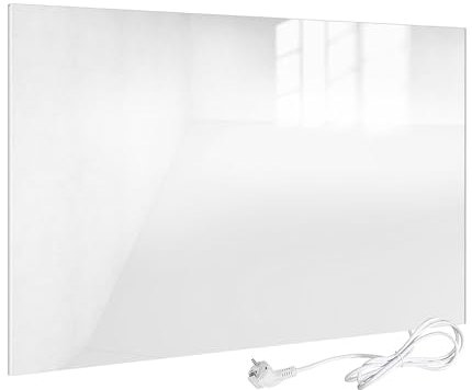 VIESTA® Chauffage Infrarouge en Verre 450 W – Panneau Chauffant Efficace avec Technologie Carbon Crystal et Interrupteur Marche/Arrêt – Radiateur Mural Plat en Verre de Sécurité