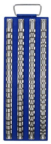 AB Tools 80pc Socket Holder Tray Rack Rail Storage for 1/4 3/8” and 1/2 Drive Sockets