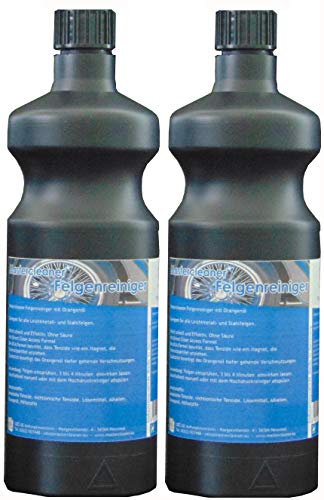 Mastercleaner Felgenreiniger Konzentrat 2 * 1 Liter. Der Felgenreiniger mit nat. Orangenöl für Alufelgen Chromfelgen Stahlfelgen ohne Säure und Phosphate