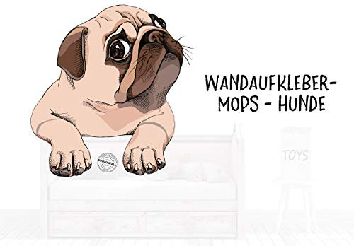 Sunnywall Wandtattoo Aufkleber Mops