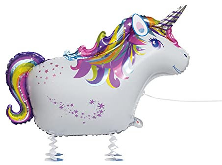 Folien-Luftballon Laufendes Haustier Einhorn - 90 cm