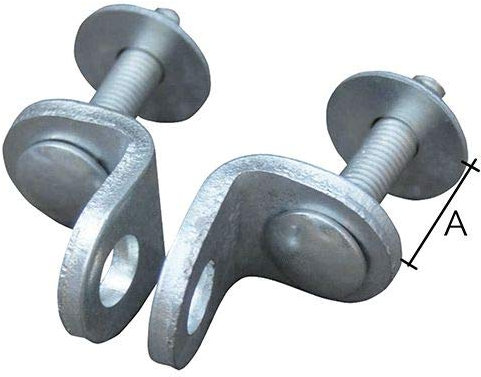 Œillet porte-cadenas (fixe – Distance de la tige/œillet 16 mm (A).