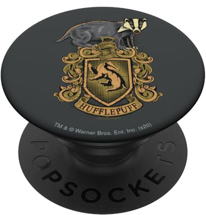 PopSocket : PopGrip Harry Potter Hufflepuff Badger Crest - PopSockets Ausziehbarer Sockel und Griff für Smartphones und Tablets