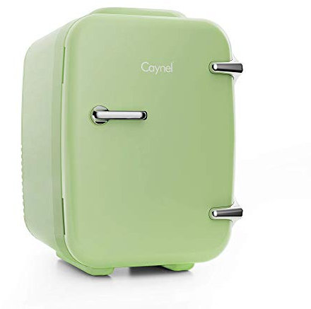 ZASTION CAYNEL Mini Fridge Portable Thermoelectric 4 Liter Cooler and Warmer for Skincare, Eco Friendly Beauty Fridge For Foods,Medications, Cosmetics, Breast Milk, Medications Home and Travel