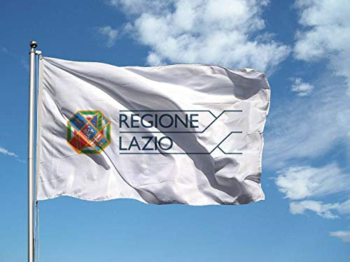 Ns Produzione Bandiere Bandiera REGIONE Lazio cm.100x150 Tessuto Nautico Antivento 130gr.mq, Ottima Resistenza o Lana 220gr.mq (Nautilus 130gr.mq.)
