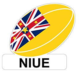Akachafactory Aufkleber für Auto, Motorrad, Flagge Rugby Niue