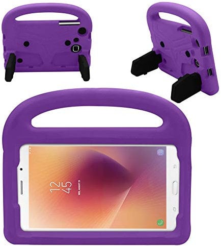 QiuKui Tab Cover For Samsung Galaxy Tab A A6 7.0 inch, Kid Friendly Carry Shockproof Silicone Case Kid Safety Tablet Case For Samsung Galaxy Tab A A6 7.0 inch 2016 SM-T280 SM-T285 (Color : Purple)