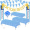 TUPARKA Oktoberfest Party Deko Set Bayern Deko Bayrisch Deko, 20m Wimpelkette Wimpel Girlande, 3 Tischdecken, 2 banner, 1 Buchstaben Girlande, 10 Luftballons