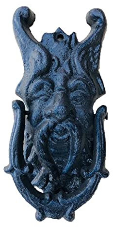 Midwest Craft House Türklopfer aus Gusseisen, Wasserspeier, rustikale braune Farbe