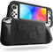 Fintie Hülle Kompatibel mit Nintendo Switch (OLED Modell) 2021 - aus weiche Silikon rutschfeste Stoßfeste Schutzhülle mit 3 Spielkarten-Halter, ergonomische Grip Design Griff Cover Case, Schwarz