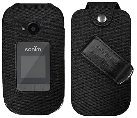 Wireless ProTech Schutzhülle mit Clip kompatibel mit Sonim XP3 Plus Handymodell XP3900, passgenaue Nylonhülle, drehbarer Gürtelclip, integrierter Bildschirm- und Tastaturschutz