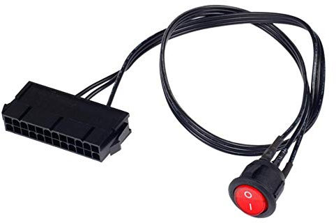 Zinndraht Kupfer Kabel 50Cm 24 Buchse ATX PSU PC Netzteil Tester Brücke Ein/Aus Schalter