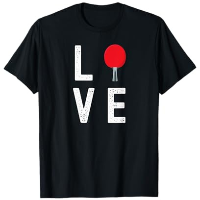 Love PingPong Tischtennis-Liebhaber mit Paddle Ping Pong T-Shirt