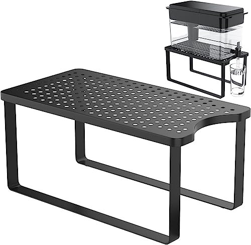 PrimZooty Wasserfilterspender-Ständer – 19 cm B x 37 cm T x 17 cm H, Metallständer für Brita-Wasserfilter, kompatibles PUR, Wassertropfen usw.