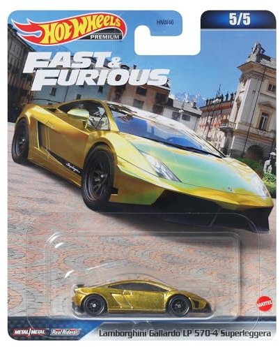 Hot Wheels Fast and Furious Die Cast Car Model Lamborghini Gallardo LP 570-4 Superleggera 5/5 HMG52 - Scala 1:64 6 cm