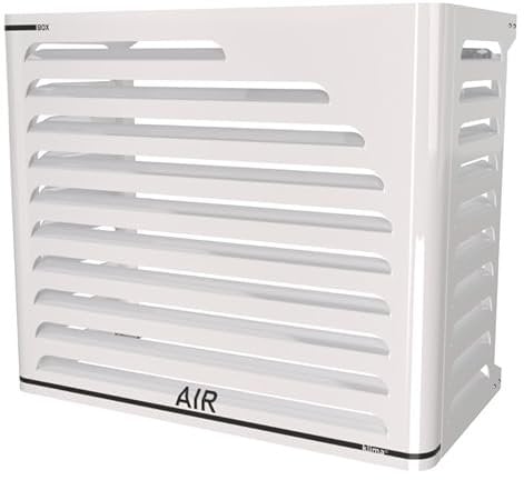 Box Air Klima Cover Clima Curve M Weiß – Premium Klimaanlagen‑Abdeckung aus Aluminium‑Verbund mit abgerundetem Design, verstellbare INOX‑Wandhalterung, Schutz für Außengerät