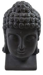 B & S Buddha Kopf groß H 40 cm Steinfigur Garten Deko Figur Skulptur Feng Shui