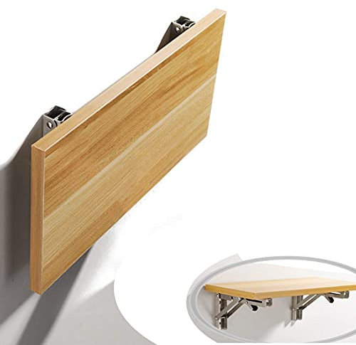 DRYIC Zusammenklappbarer Tisch, Wandmontage, kleiner Klapptisch, integrierter einfacher schwebender klappbarer Laptop-Schreibtisch, platzsparender Hängetisch