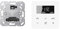 JUNG Home Raumthermostat-Set mit 1790RTR Raumtemperaturregler-Einsatz mit Fühleranschluss + BTCD1791WW Raumthermostat-Display Glas Alpinweiß Serie CD