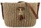 MODELISA - Bolso Bandolera Capazo Rafia Paja Borla Crossbody Estilo Casual Mujer (Marrón)