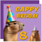 Geburtstagskarte zum 8. Capybara-Geburtstag – Cappy Birthday – 8 Jahre alt, acht