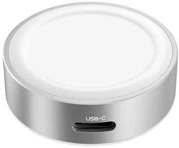 Elebase Adaptador De Carga Magnético Para Apple Watch, Cargador Inalámbrico Portátil Para iWatch Con USB C Y Puerto De Carga Para iPhone, Compatible Con iWatch Serie 10 9 8 7 6,Ultra 2, SE, 42/46/44mm