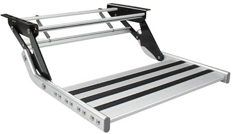 KOROBIE Caravan Manual RV Single Folding Step Folding Coach Stair Non Slip Pedal Zubehör für Wohnmobile, Wohnwagen und Camper