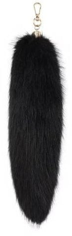 Fuchsschwanz, Therian Tail, 31 Cm Fuchsschwanz Anhänger Super Groß SchlüSselanhäNger Fuchs Weiche Und Flauschige SchlüSselanhäNger FüR Auto SchlüSselketten AnhäNger Handtaschen (Schwarz)