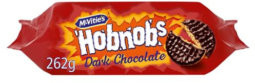 Hobnob's Biscuits The Oaty One Dark Chocolate 262g (Pack Of 2) Deliciousness that brings a smile For All Occasions