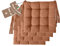 Il Tuo Artigiano Design Set mit 4 oder 6 Sitzkissen für Küchenstühle, hergestellt in Italien, Set mit 6 Stück, 40 x 40 cm, Dicke 6 cm – Polsterungen aus Schwamm und weichem Acryl (4, Terrakotta)