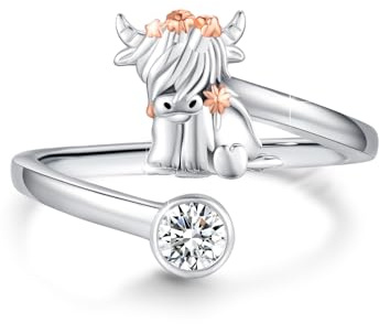 Tier Ring Damen 925 Sterling Silber Verstellbarer süßer Tierring für Frauen
