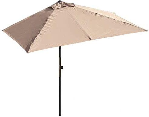 MRKU Rechteckiger Halbschirm, Balkonschirm, Halbschirm, UV-Schutz, Gartenschirm, Wandschirm mit Kurbel, für Balkone, Gärten, Terrassen