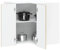 HOMTAKIE Armoire Murale d'angle de Cuisine Kalmar chêne Sonoma