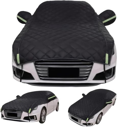 Halbgarage Für Auto für Hyundai i30 Kombi, Auto Abdeckplane, Autoabdeckung wasserdichte Atmungsaktiv, Schutz vor Schnee, Frost und Hagel A