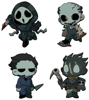 4 Dead Daylight Abzeichen Spiel Figuren Acryl Badge Pins Dead Daylights Dekorationen