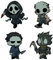 4 Dead Daylight Abzeichen Spiel Figuren Acryl Badge Pins Dead Daylights Dekorationen