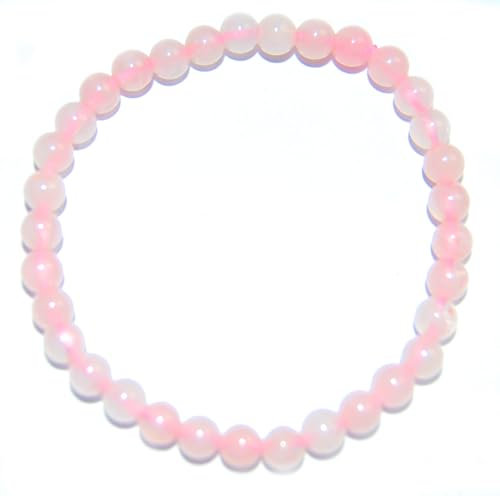 Edelstein-Armband Rosenquarz, Kugeln, Ø 4 mm
