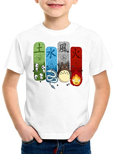 style3 Anime Cosplay Family Kinder T-Shirt Anime Cosplay Schloss Film, Farbe:Weiß, Größe:140
