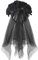 RUIXIB Damen Tag der Toten Haarschmuck mit Rosen und Schleier Kopfschmuck Halloween Kostüm Accessoire Hochzeit Blumen Kranz Schwarz Brautschleier für Hochzeiten Festival Party
